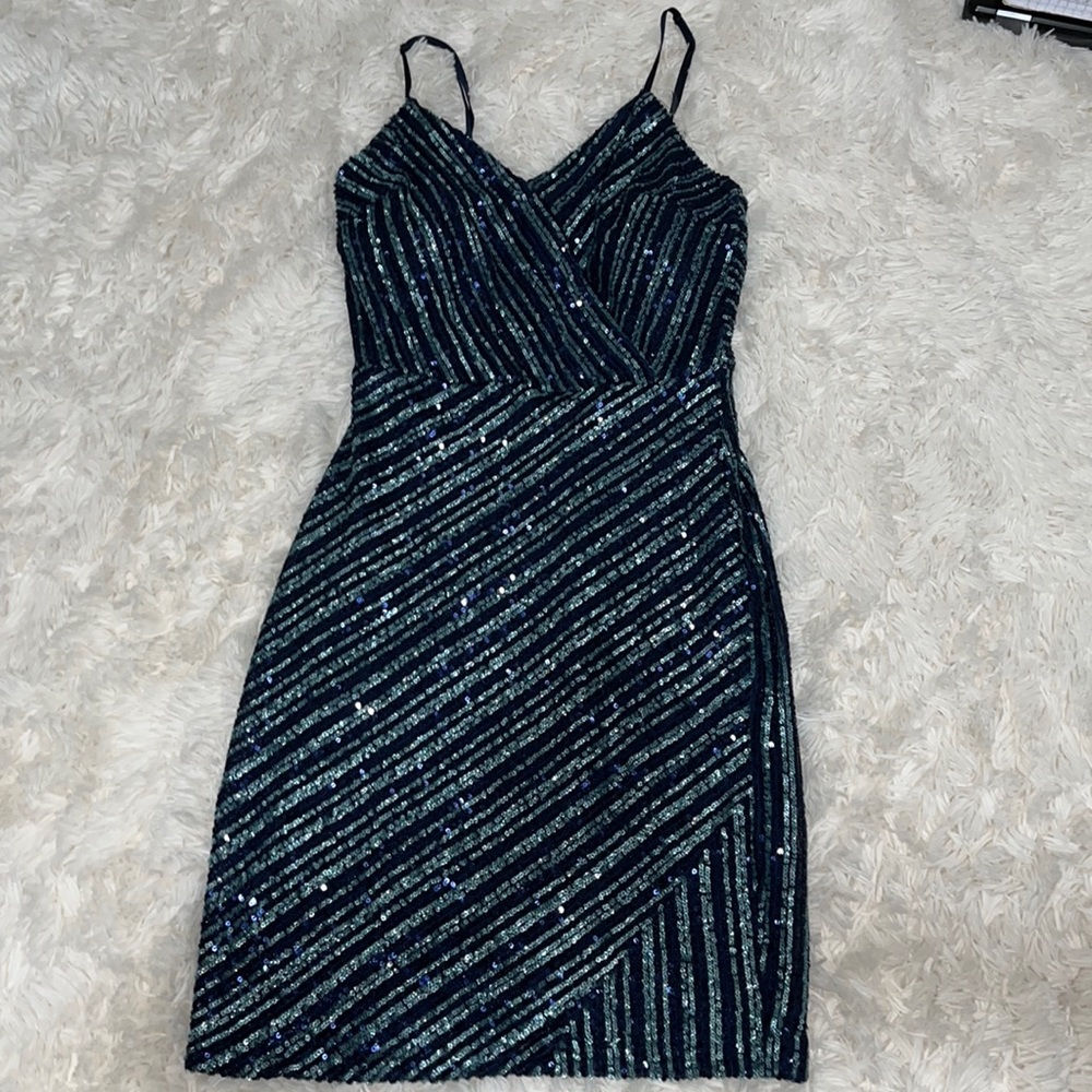 Knee length sequin dress